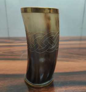 Vaso de cuerno para beber, jarra vikinga, vino de cuerno de búfalo Natural de alta calidad, vaso de chupito o cerveza Real - Product Image 6