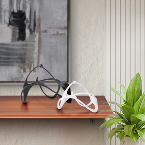 Escultura Moderna Decorativa, Arte para el Hogar, Oficina, Sala de Estar, Pasillo, Adornos, Escultura de Metal Negro Pulido - Product Image 2