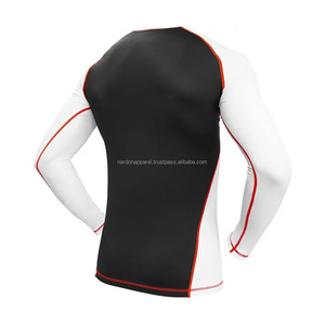 Nardon Apparel Hombres de manga larga Rash Guard Color sólido Secado rápido Transpirable Fitness Wear Cómodo para la venta - Product Image 2