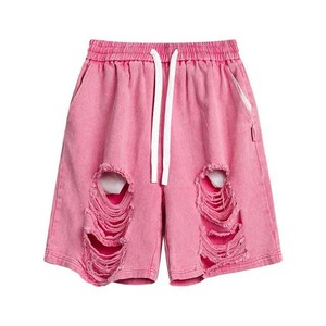 Pantalones cortos de verano para hombre, logotipo personalizado, holgados, lavados con ácido, French Terry, lavado Vintage, pantalones cortos para correr de algodón personalizados para hombre, todas las tallas - Product Image 4