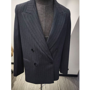NAYIJI Vente en gros Blazer rayé de haute qualité Coupe ajustée Vêtements d'affaires pour hommes <span class=keywords><strong>Veste</strong></span> à double boutonnage pour hommes - Product Image 1