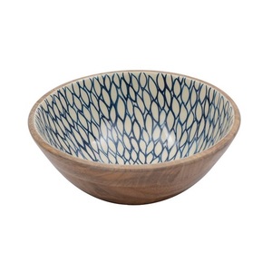 Saladier en bois sculpté à la main, bol en bois personnalisé de forme ronde de couleur naturelle pour les ustensiles de cuisine, les articles ménagers, la Table, le bol de la maison et de l'hôtel - Product Image 3
