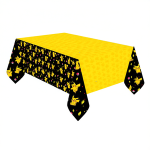 Tovaglia Pokemon 1.2X1.8M Giallo Nero con Motivo Pikachu per Decorazioni Festa - Product Image 2