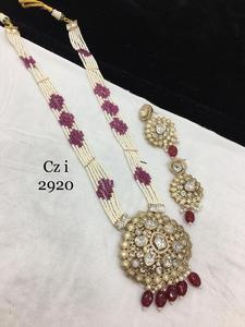 Élégant ensemble collier et boucles d'oreilles Kundan Moshniite pour les mariages fêtes fiançailles ajoute de la beauté à votre style - Product Image 4