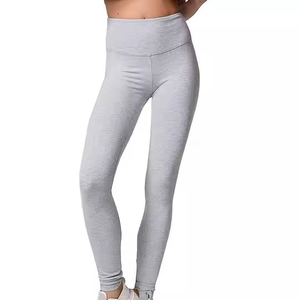 Leggings de yoga pour femmes, taille haute, couleur unie, longueur intégrale, extensibles dans quatre directions, taille élastique, matière spandex et polyester - Product Image 5