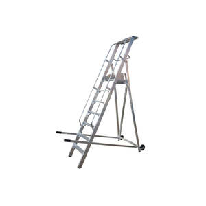 Industrial 7-<b>Step</b> <b>Platform</b> Ladder with Work <b>Platform</b> for Outdoor Warehouse Exterior & Staircase Use - Product Image 1