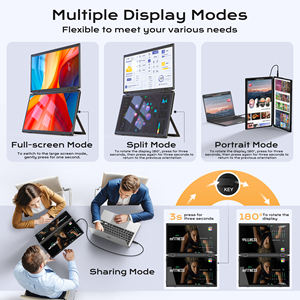 Moniteur portable double/triple pliable 15,6 pouces 60Hz 1080P avec écran LCD, support USB Type-C et VESA pour ordinateur portable et gaming – Fabrication OEM/ODM - Product Image 2