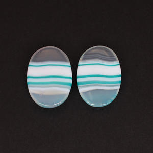 Pierre précieuse en vrac, pierre précieuse en vrac, agate bleue en dentelle, cabochon, pierre précieuse faite à la main pour la fabrication de bijoux, bagues, boucles d'oreilles, fabricant de bijoux - Product Image 4