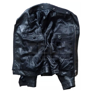 Chaqueta con cremallera con cuello levantado en todos los colores, tallas, chaquetas de cuero para hombre, chaquetas de cuero de la mejor calidad para hombre - Product Image 3