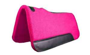 Hot Selling Premium Pink New Zealand Wool <b>Felt</b> Vardhman Western Saddle <b>Pad</b> Leather Patch Horse Riding Fleece Durable Cotton - Product Image 1