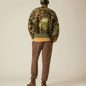 Stylish Custom Logo <b>Camo</b> Bomber <b>Jacket</b> Outdoor Fabric with Pocket Decoration Big Size Street Wear <b>Jacket</b> for <b>Man</b> - Product Image 3
