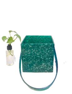 Designer Ladies Satin Lining Resin Clutch <b>Bag</b> Handcrafted Fashion Evening <b>Bags</b> <b>for</b> <b>Weddings</b> & Parties Cost-Effective - Product Image 4