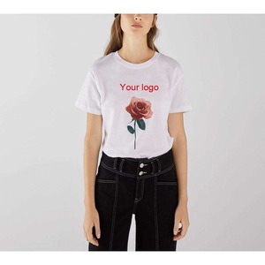 Camiseta Básica de Cuello Redondo para Mujer, Camiseta Informal de Algodón Suave, Ajuste Cómodo, Ligera, para Uso Diario - Product Image 1