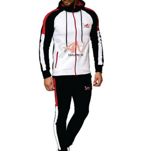 Survêtement à fermeture éclair avec logo d'impression personnalisée de haute qualité Survêtement pour hommes avec pantalon de survêtement Matériau personnalisé flexible Survêtement - Product Image 1