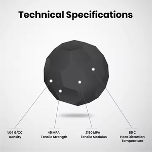 Filament PLA Pro Numakers 1 kg, noir profond, 1,75 mm, haute performance, vitesse d'impression rapide, résistance à la température de 60°C, fiable, 3D - Product Image 5
