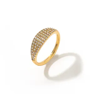 Mode Anillos Custom Ring Meisjes Womens Vergulde Ringen Sieraden Dames Rvs Zirkoon Ring Voor Vrouwen