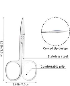 Ciseaux à cuticules en acier inoxydable de haute qualité, ciseaux à ongles pointus et courbés pour le soin des cuticules - Product Image 2