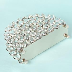 Crystal Napkin Paper Holder Facial Tissues Napkin Organizer Mails Letters <b>Cards</b> Holder Cast Standing for Dining <b>Table</b> - Product Image 5
