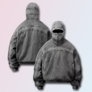 100% coton matériel éponge française Vintage lavage à l'acide sweat à capuche personnalisé respirant lourd nouveau Style à la mode panneau à capuche - Product Image 1