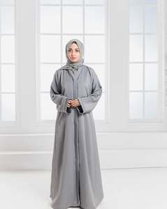 Aïd traditionnel musulman femmes modeste Abaya 2025 islamique soie tissu étage longueur à manches longues robes de prière en gros turc - Product Image 2