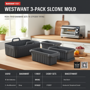 WESTMARK Juego de 3 Moldes de Silicona para Freidora, para un Freír Eficiente - Product Image 3