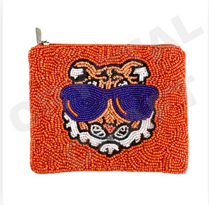 Pochette à monnaie portefeuille perlé de rocaille personnalisé beau cadeau de maman-conception de coeurs de filles - Product Image 5