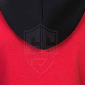 เสื้อมีฮู้ดลำลองเข้ารูปสำหรับผู้ชาย, เสื้อมีซิปขนแกะสูงสีทึบมีฮู้ดพิมพ์ลายปกเสื้อและย้อมสีล้วนสำหรับฤดูหนาวของผู้ชาย - Product Image 6