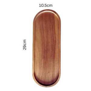 Vajilla decorativa rectangular de madera maciza Real Natural para servir fruta, plato de postre, bandeja para servir café, bandeja para servir café - Product Image 3