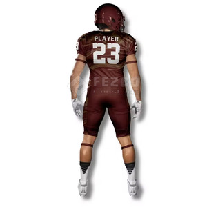 Nouvel uniforme de football américain sur mesure pour hommes, manches courtes, 100% polyester, couleurs et logo personnalisables, origine Pakistan - Product Image 5