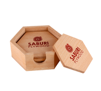 Lot de sous-verres en bois tendance et promotionnels, de qualité supérieure, avec logo personnalisé, emballage cadeau fait main, pour usage professionnel – Vente en gros à prix réduit
