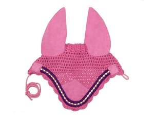 ผ้าคลุมหน้าป้องกันแมลงวันเนื้อนุ่มระบายอากาศได้ดีหมวกใบหูม้าผลิตจากปากีสถานสำหรับการฝึกขับขี่อุปกรณ์ป้องกันแมลงวัน - Product Image 2