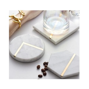 Cubiertos de diseño elegante con incrustaciones de Metal, alfombrillas para tazas de té, precio al por mayor, artículo de artesanía, vajilla, posavasos - Product Image 3