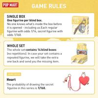 POPMART Original Pin for Love Blind Box Porte-clés PVC Monsters Pin for Love Series Pendentif Lettre Design Aléatoire