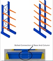 Étagère cantilever en acier robuste à 5 niveaux, haute densité, certifiée CE, capacité de 1500 kg/bras, galvanisée à chaud, vente en gros