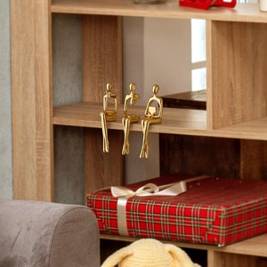 Ensemble de figurines en or de luxe de 3 pièces maîtresses artistiques de table pour salon bureau événement fête cadeau décoration affichage - Product Image 3