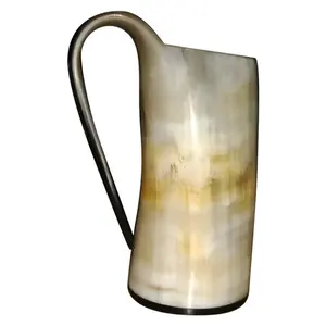 Taza de cuerno rústica clásica para fiestas temáticas medievales, taza de cuerno ecológica hecha a mano para beber en casa o en el bar al precio más bajo. - Product Image 5
