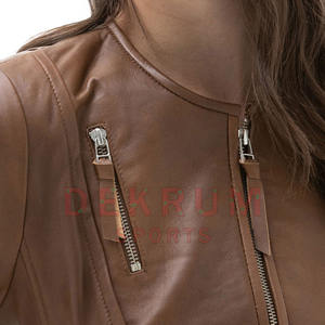 Veste en cuir pour femmes de conception de vente chaude veste solide pour femmes et filles en gros - Product Image 5