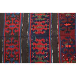 Tapis vintage 6x9,3 pieds, tapis turc, tapis à motifs floraux rouges en laine - Product Image 3