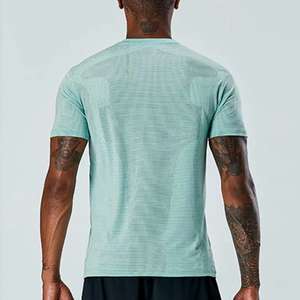 Camisetas Deportivas Transpirables con Logotipo Personalizado al por Mayor, Camisetas de Gimnasio 100% Algodón de Secado Rápido para Hombre - Product Image 2