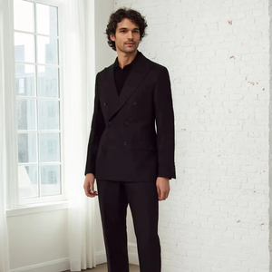 Traje de lino para hombres 2 piezas Casual Slim Fit verano clásico Blazer pantalones conjunto Formal graduación boda negocios hombres esmoquin - Product Image 1