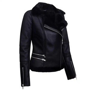 Chaqueta de Cuero Transpirable para Mujer, Estilo Urbano, Hecha a Medida, Ajuste Cómodo, Color Negro - Product Image 2