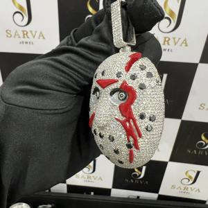 Collar Personalizado de Lujo Sarva Jewels, Plata de Ley 925, Diamante Moissanite VVS con Certificado IGI, Estilo Hip Hop, para Hombre - Product Image 5