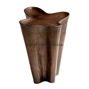 Mesa de centro de metal hecha a mano de diseño único, mesa de centro de aspecto elegante de diseñador de sombra antigua de latón con tapa de cristal transparente - Product Image 6