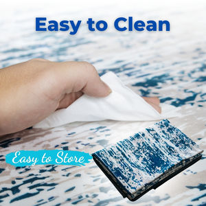 Tapis en flanelle abstraite antidérapant élégant contemporain Shufu, entretien réduit, anti-allergique, polyester, moderne, fabrication mécanique - Product Image 5