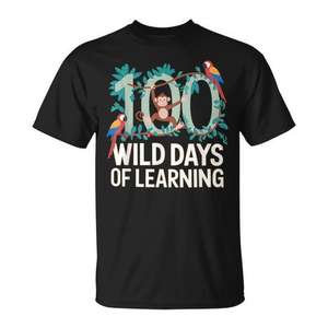 Camiseta Escolar Wild Learning Jungle Monkey, Producto Promocional 100% Wild Days - Product Image 1