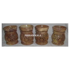 Manufacturing And Big Supplier Product Made By Indian Designer Antique Handcrafted Aroma Soapstone <b>Oil</b> <b>Burner</b> - Product Image 1