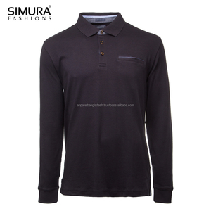 T-shirt pour homme à manches courtes, tricoté, uni, anti-plis, personnalisable, en Spandex-Polyester, avec broderie, vente en gros - Product Image 3