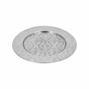 Plaques de chargeur couleur argent au design classique avec couleur et tailles personnalisées pour hôtels Plaques de chargeur pour hôtels cafés - Product Image 2