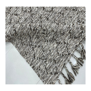 ผ้าดิบธรรมชาติ100% มีขอบพู่ขนสัตว์นิวซีแลนด์ส่งตรงจากโรงงานพรมทอฟองแบบห่วงหินกรวดตามสั่ง - Product Image 2