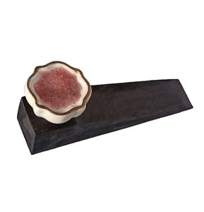 Marocain couleur glaçure noir en bois Design traditionnel butée de porte fabriqué à la main Installation facile cuisine chambre salle de bain hôtel - Product Image 1